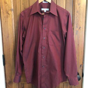 Joseph and Feiss Dress Shirt - Burgundy Red - Men's 14-1/2 Neck x 32/33 sleeve